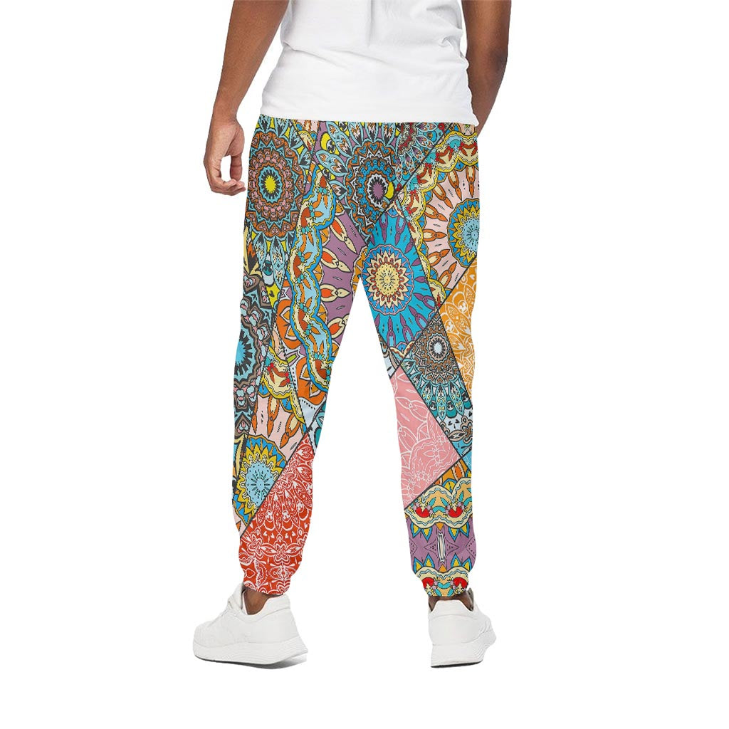 Patchwork Mandala Bohemian Pattern Print Cotton Pants