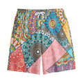 Patchwork Mandala Bohemian Pattern Print Cotton Shorts