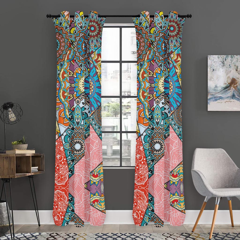 Patchwork Mandala Bohemian Pattern Print Curtain