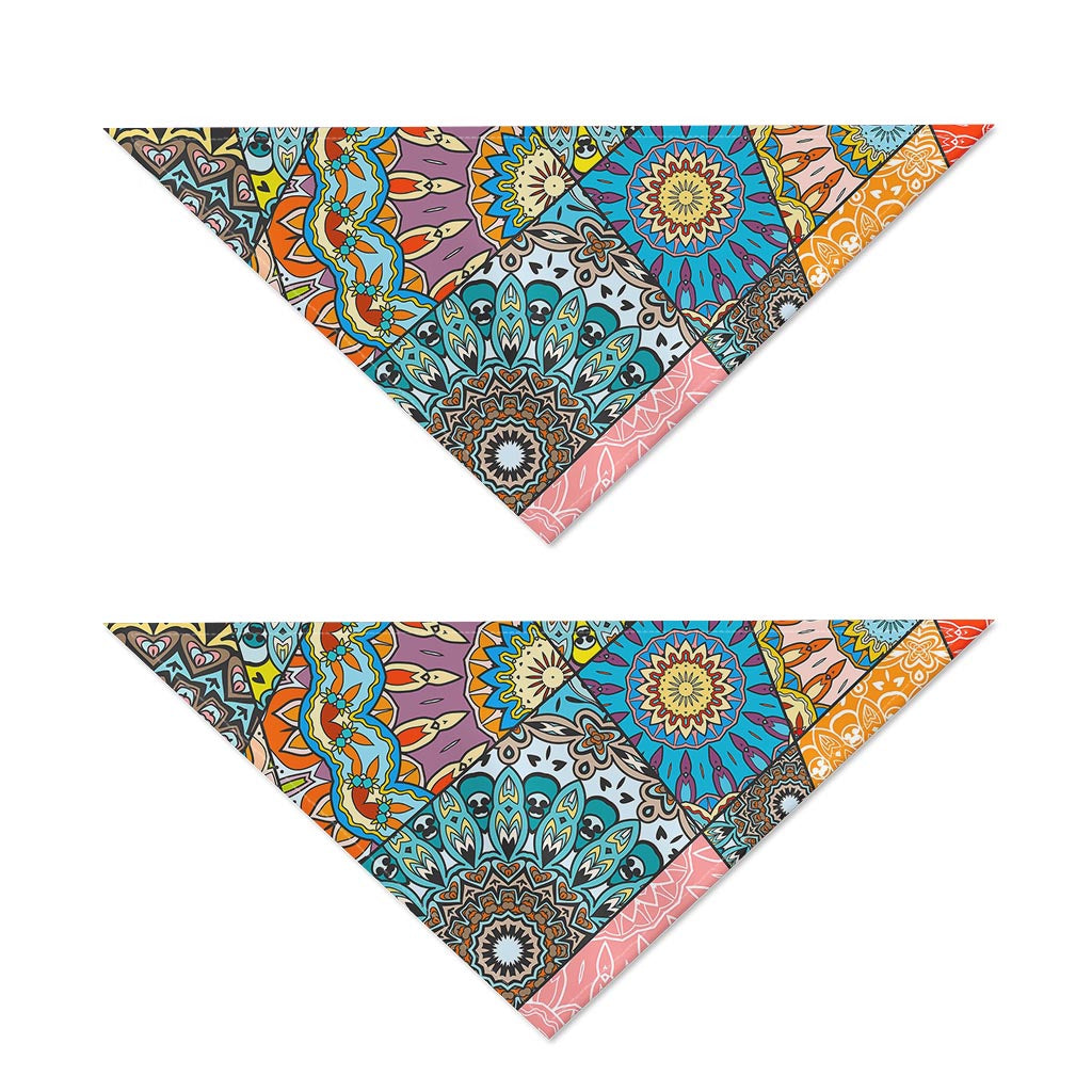 Patchwork Mandala Bohemian Pattern Print Dog Bandana