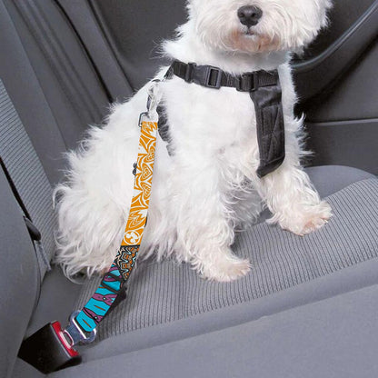 Patchwork Mandala Bohemian Pattern Print Dog Seat Belt