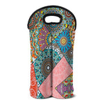 Patchwork Mandala Bohemian Pattern Print Double Neoprene Wine Tote