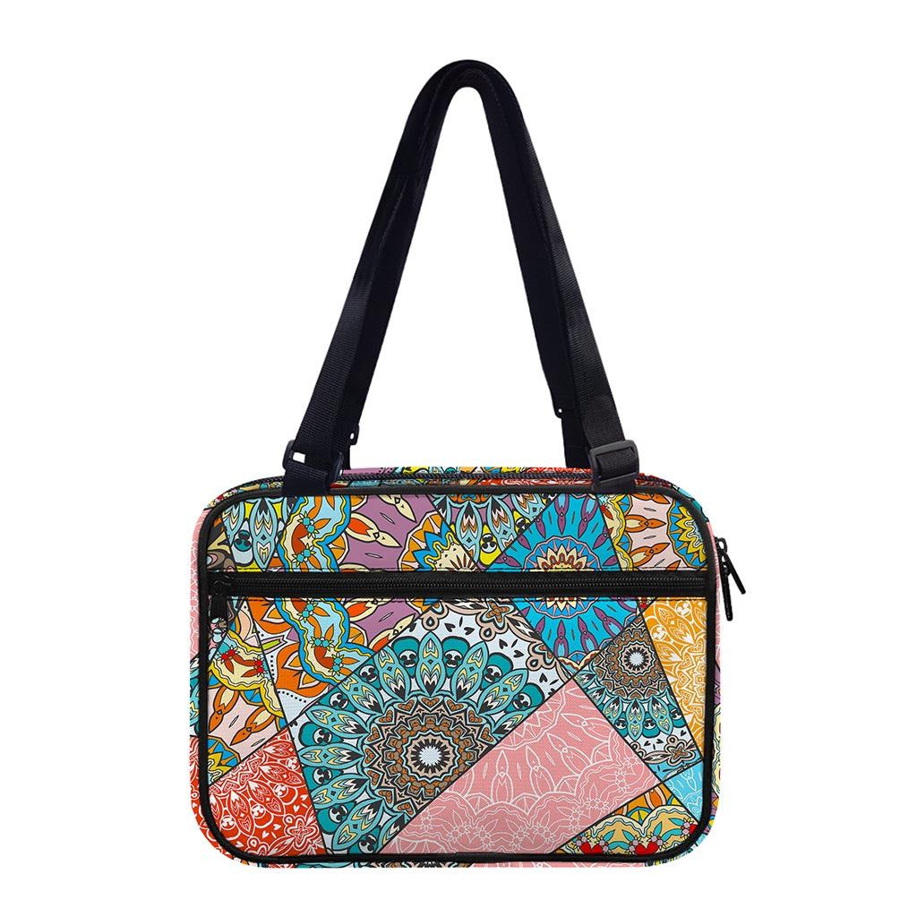 Patchwork Mandala Bohemian Pattern Print Double Strap Bible Bag