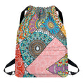 Patchwork Mandala Bohemian Pattern Print Drawstring Backpack