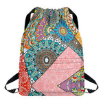 Patchwork Mandala Bohemian Pattern Print Drawstring Backpack