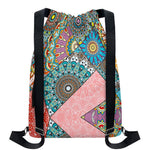Patchwork Mandala Bohemian Pattern Print Drawstring Backpack
