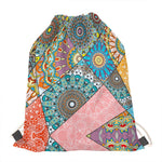 Patchwork Mandala Bohemian Pattern Print Drawstring Bag
