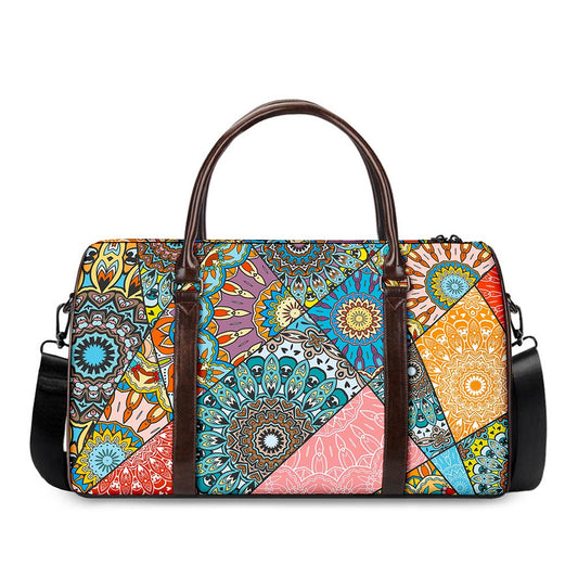 Patchwork Mandala Bohemian Pattern Print Duffle Bag