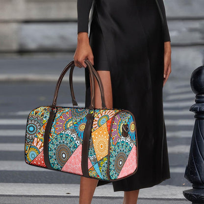 Patchwork Mandala Bohemian Pattern Print Duffle Bag