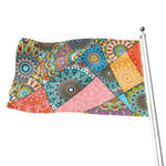 Patchwork Mandala Bohemian Pattern Print Flag