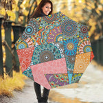 Patchwork Mandala Bohemian Pattern Print Foldable Umbrella