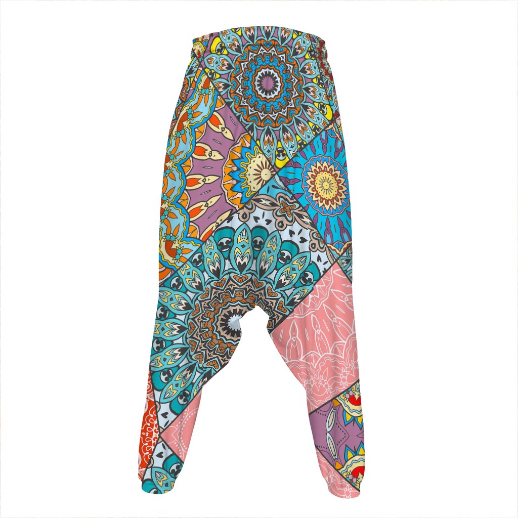Patchwork Mandala Bohemian Pattern Print Hammer Pants