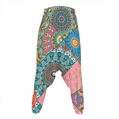 Patchwork Mandala Bohemian Pattern Print Hammer Pants