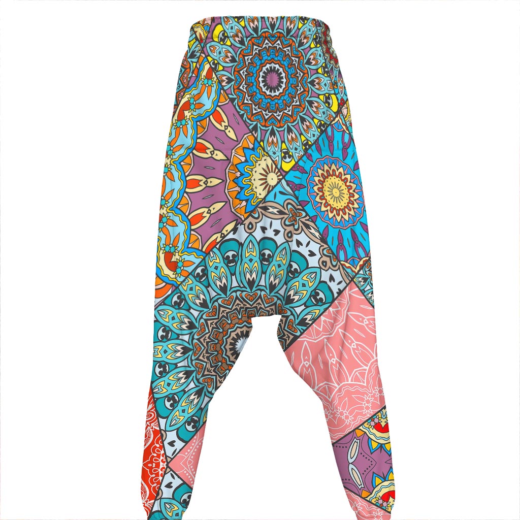 Patchwork Mandala Bohemian Pattern Print Hammer Pants