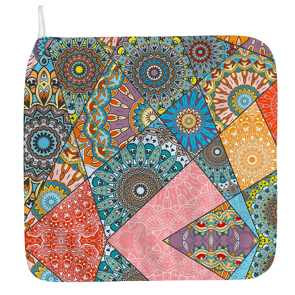 Patchwork Mandala Bohemian Pattern Print Hand Towel