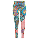Patchwork Mandala Bohemian Pattern Print High-Waisted Pocket Leggings