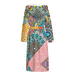 Patchwork Mandala Bohemian Pattern Print Hooded Bathrobe