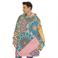 Patchwork Mandala Bohemian Pattern Print Hoodie Blanket