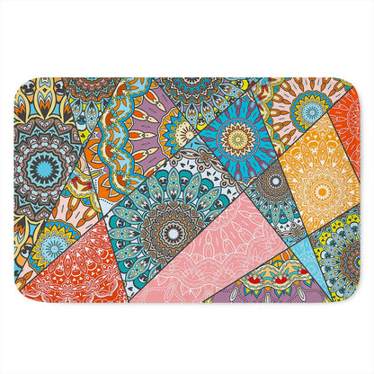 Patchwork Mandala Bohemian Pattern Print Indoor Door Mat