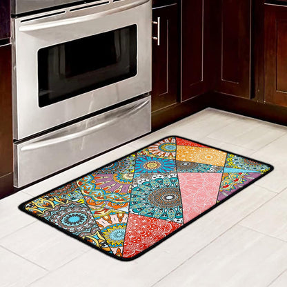 Patchwork Mandala Bohemian Pattern Print Kitchen Mat