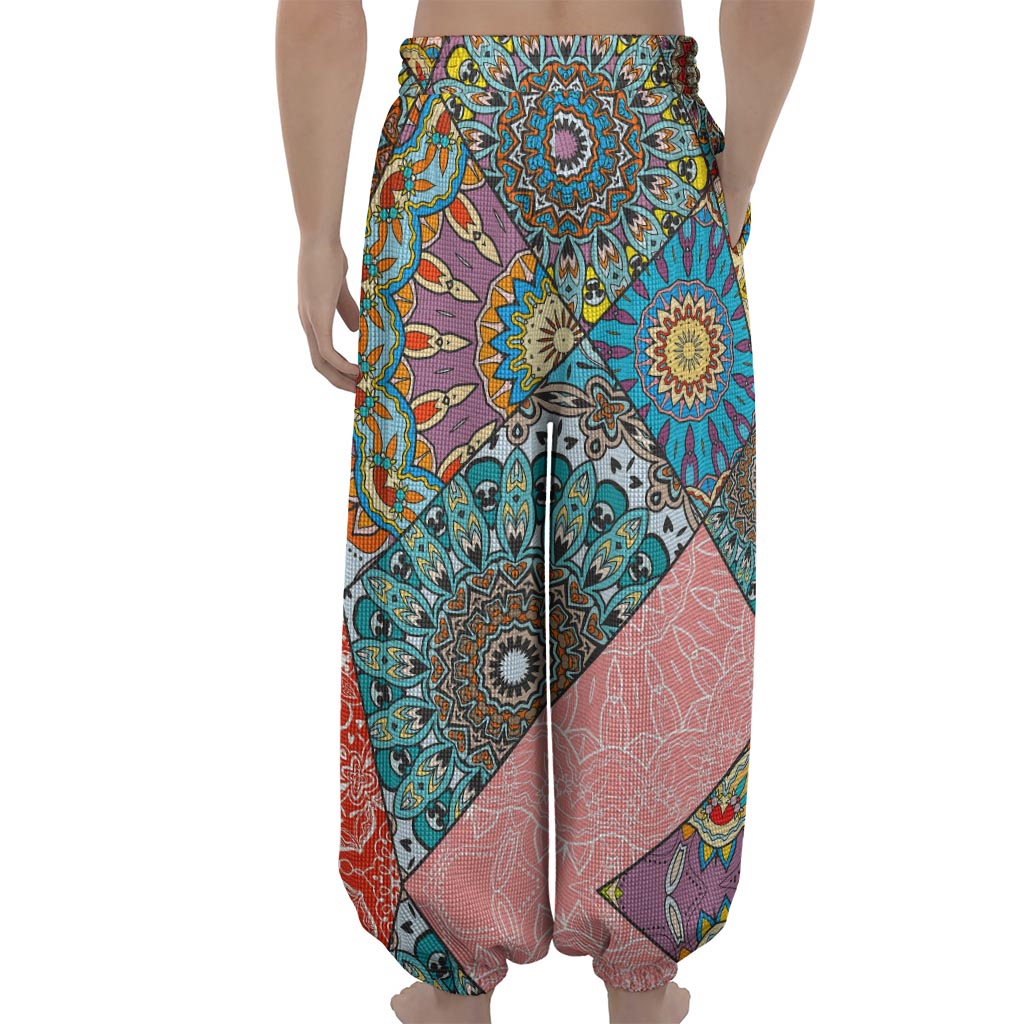 Patchwork Mandala Bohemian Pattern Print Lantern Pants
