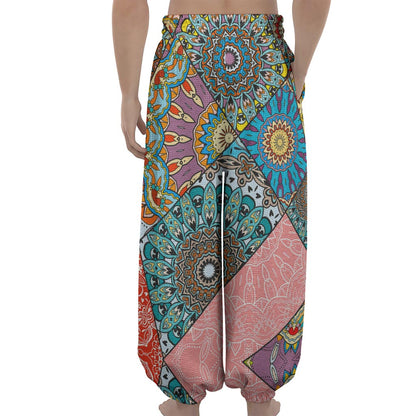 Patchwork Mandala Bohemian Pattern Print Lantern Pants
