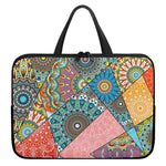 Patchwork Mandala Bohemian Pattern Print Laptop Sleeve With Handle
