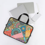 Patchwork Mandala Bohemian Pattern Print Laptop Sleeve With Handle
