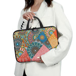 Patchwork Mandala Bohemian Pattern Print Laptop Sleeve With Handle