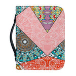 Patchwork Mandala Bohemian Pattern Print Leather Bible Cover