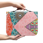 Patchwork Mandala Bohemian Pattern Print Leather Bible Cover