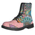 Patchwork Mandala Bohemian Pattern Print Lace-Up Boots