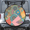 Patchwork Mandala Bohemian Pattern Print Leather Spare Tire Cover