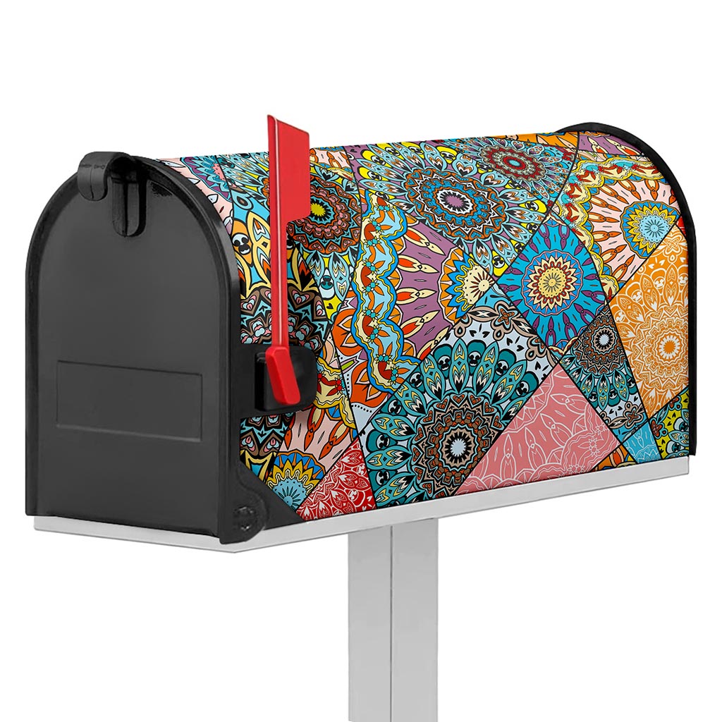 Patchwork Mandala Bohemian Pattern Print Mailbox Cover