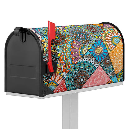 Patchwork Mandala Bohemian Pattern Print Mailbox Cover