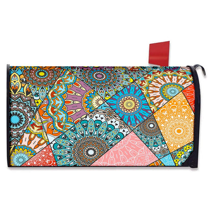 Patchwork Mandala Bohemian Pattern Print Mailbox Cover