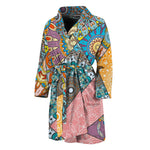 Patchwork Mandala Bohemian Pattern Print Men's Bathrobe
