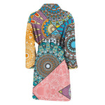 Patchwork Mandala Bohemian Pattern Print Men's Bathrobe