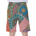 Patchwork Mandala Bohemian Pattern Print Men's Beach Shorts