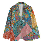 Patchwork Mandala Bohemian Pattern Print Men's Blazer