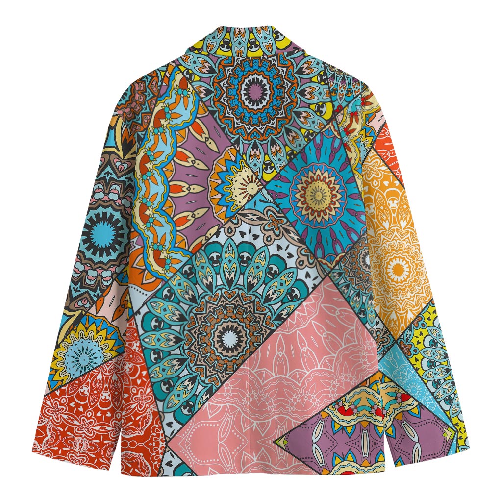 Patchwork Mandala Bohemian Pattern Print Men's Blazer