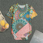 Patchwork Mandala Bohemian Pattern Print Men's Bodysuit