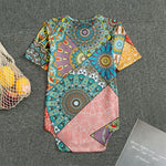 Patchwork Mandala Bohemian Pattern Print Men's Bodysuit
