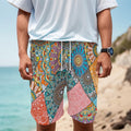 Patchwork Mandala Bohemian Pattern Print Men's Cargo Shorts