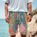 Patchwork Mandala Bohemian Pattern Print Men's Cargo Shorts