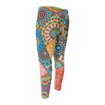 Patchwork Mandala Bohemian Pattern Print Men's Compression Pants