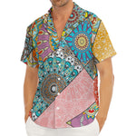 Patchwork Mandala Bohemian Pattern Print Men's Deep V-Neck Shirt