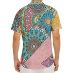 Patchwork Mandala Bohemian Pattern Print Men's Deep V-Neck Shirt