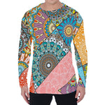 Patchwork Mandala Bohemian Pattern Print Men's Long Sleeve T-Shirt