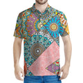 Patchwork Mandala Bohemian Pattern Print Men's Polo Shirt